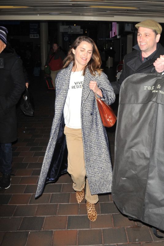 KERI RUSSELL and Matthew Rhys Arrives at Airport in Washington, D.C. 03/20/2018
