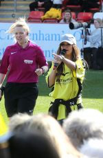 KERRY KARONA at Celebrity Football Match at Cheltenham Town Football Club in London 03/25/2018