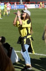 KERRY KARONA at Celebrity Football Match at Cheltenham Town Football Club in London 03/25/2018