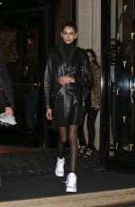 KIA GERBER Leaves Her Hotel in Paris 02/28/2018