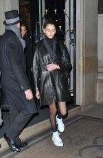 KIA GERBER Leaves Her Hotel in Paris 02/28/2018