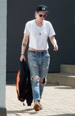 KRISTEN STEWART in Ripped Jeans Out in Los Angeles 03/19/2018