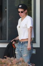 KRISTEN STEWART in Ripped Jeans Out in Los Angeles 03/19/2018