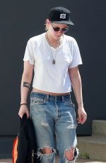 KRISTEN STEWART in Ripped Jeans Out in Los Angeles 03/19/2018