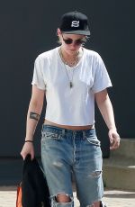 KRISTEN STEWART in Ripped Jeans Out in Los Angeles 03/19/2018