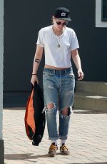KRISTEN STEWART in Ripped Jeans Out in Los Angeles 03/19/2018