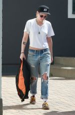 KRISTEN STEWART in Ripped Jeans Out in Los Angeles 03/19/2018