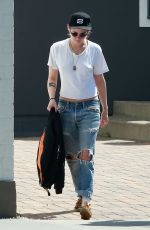 KRISTEN STEWART in Ripped Jeans Out in Los Angeles 03/19/2018