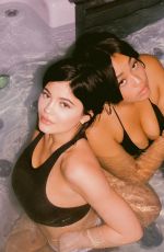 KYLIE JENNER and JORDYN WOOD in a Tub in Wyoming, 03/16/2018 Instagram Pictures