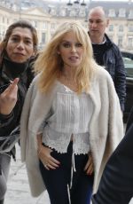 KYLIE MINOGUE Arrives at Her Hotel in Paris 03/19/2018