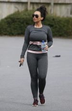 LAUREN GOODGER in Tights Arrives at a Gym in Essex 03/30/2018