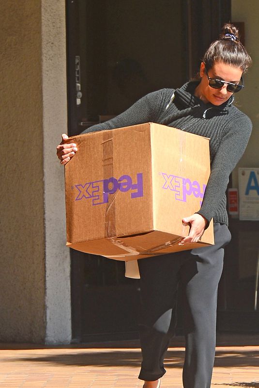 LEA MICHELE at Fedex in Los Angeles 03/26/2018