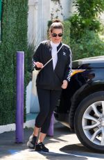 LEA MICHELE Leaves a Spa in Brentwood 03/24/2018