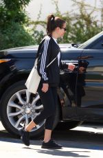 LEA MICHELE Leaves a Spa in Brentwood 03/24/2018