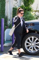 LEA MICHELE Leaves a Spa in Brentwood 03/24/2018