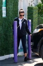 LEA MICHELE Leaves a Spa in Brentwood 03/24/2018