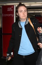 LENA DUNHAM at LAX Airport in Los Angeles 03/30/2018