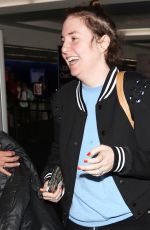 LENA DUNHAM at LAX Airport in Los Angeles 03/30/2018