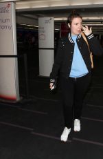 LENA DUNHAM at LAX Airport in Los Angeles 03/30/2018
