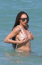 LILLY BECKER in Bikini on the Beach in Miami 03/30/2018