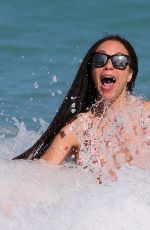 LILLY BECKER in Bikini on the Beach in Miami 03/30/2018