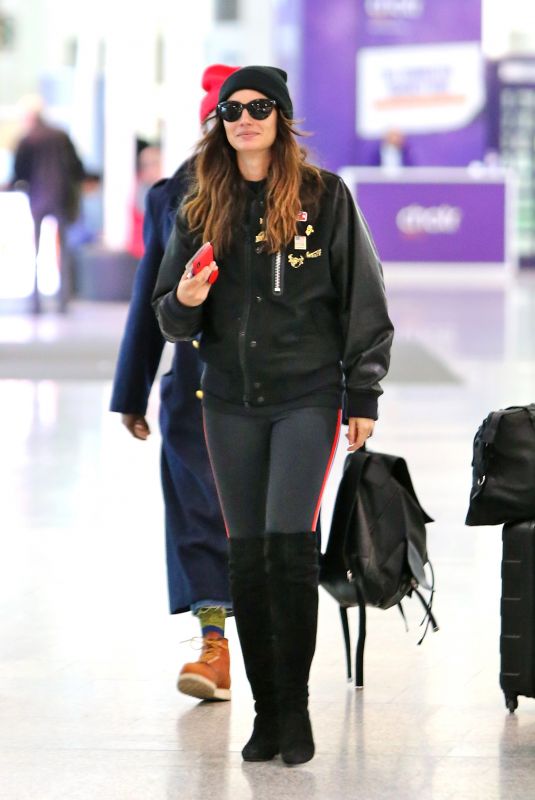 LILY ALDRIDGE at Pearson Airport in Toronto 03/01/2018