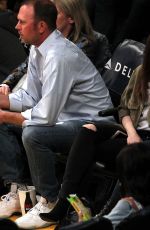 LILY COLLINS at Lakers Game at Staples Center in Los Angeles 03/28/2018