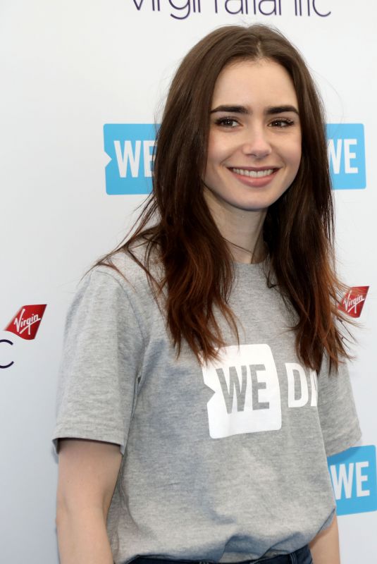 LILY COLLINS at We Day at Wembley Arena in London 03/07/2018