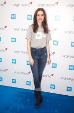 LILY COLLINS at We Day at Wembley Arena in London 03/07/2018