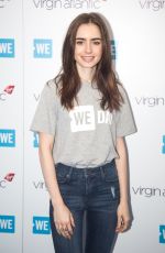 LILY COLLINS at We Day at Wembley Arena in London 03/07/2018