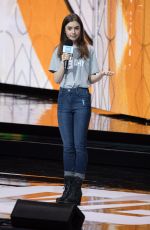 LILY COLLINS at We Day at Wembley Arena in London 03/07/2018