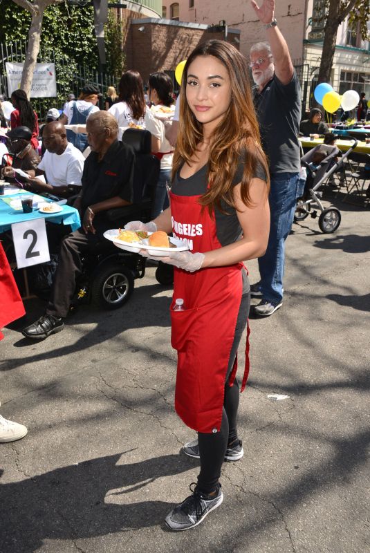 LINDSEY MORGAN at Los Angeles Mission Easter Celebration 03/30/2018