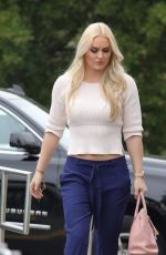 LINDSEY VONN on the Set of Extra in Universal City 03/07/2018