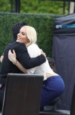 LINDSEY VONN on the Set of Extra in Universal City 03/07/2018