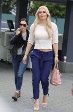 LINDSEY VONN on the Set of Extra in Universal City 03/07/2018