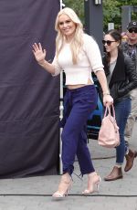 LINDSEY VONN on the Set of Extra in Universal City 03/07/2018