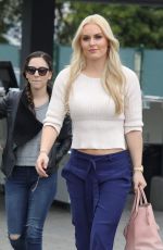 LINDSEY VONN on the Set of Extra in Universal City 03/07/2018