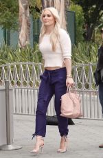 LINDSEY VONN on the Set of Extra in Universal City 03/07/2018