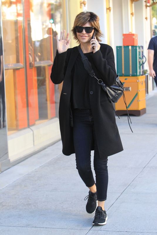 LISA RINNA Out Shopping on Rodeo Drive in Beverly Hills 03/23/2018