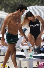 LOLA PONCE in Swimsuit at a Beach in Miami 03/23/2018