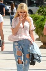 LOTTIE MOSS and EMILY BLACKWELL in Ripped Jeans Shopping at The Grove in Los Angeles 03/23/2018