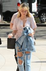 LOTTIE MOSS and EMILY BLACKWELL in Ripped Jeans Shopping at The Grove in Los Angeles 03/23/2018