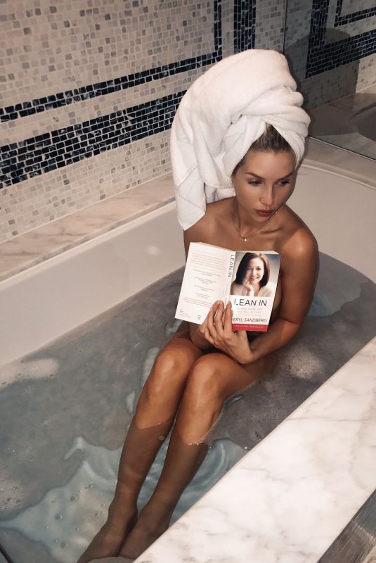 LOTTIE MOSS in a Bathtube - Instagram Picture