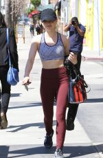 LUCY HALE Heading to a Gym in Los Angeles 03/28/2018