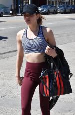 LUCY HALE Heading to a Gym in Los Angeles 03/28/2018