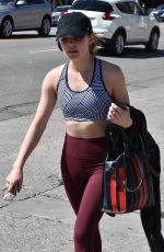 LUCY HALE Heading to a Gym in Los Angeles 03/28/2018