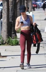 LUCY HALE Heading to a Gym in Los Angeles 03/28/2018