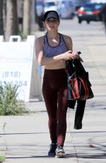 LUCY HALE Heading to a Gym in Los Angeles 03/28/2018