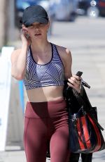 LUCY HALE Heading to a Gym in Los Angeles 03/28/2018