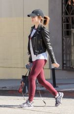 LUCY HALE Heading to a Gym in Los Angeles 03/28/2018